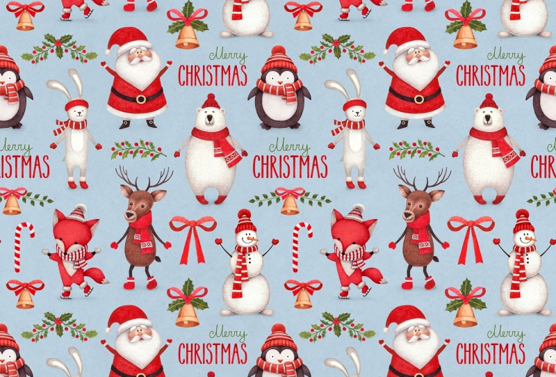 Merry Christmas, Santa Claus, Snowman, 1080P
