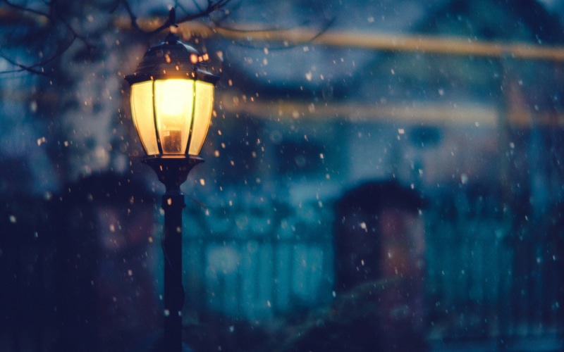 Lantern, 1080P, Night, Snow, Winter, Lighting