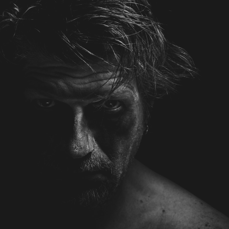 photo, black And White, people, nikon  D600, man, looking At Camera, men, selfie, Portrait, taking, one Person, dark, 2K, males, nikkor, grayscale, human Face