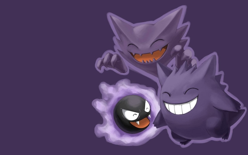 art and craft, mask - disguise, eye mask, 720P, still life, face, close-up, indoors, Haunter (Pokémon), black background, haunter, spooky, studio shot