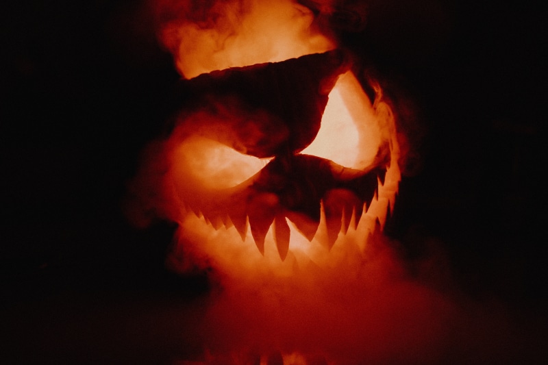 evil, lantern, illustration, black Color, fire, inferno, dark, glowing, backgrounds, devil, pumpkin, abstract, smoke, digital composite, fire - Natural Phenomenon