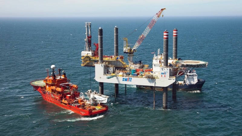 built structure, offshore platform, high angle view, water, Offshore, Industrial, Rig, transportation, Swift 10, nautical vessel, business, fuel and power generation