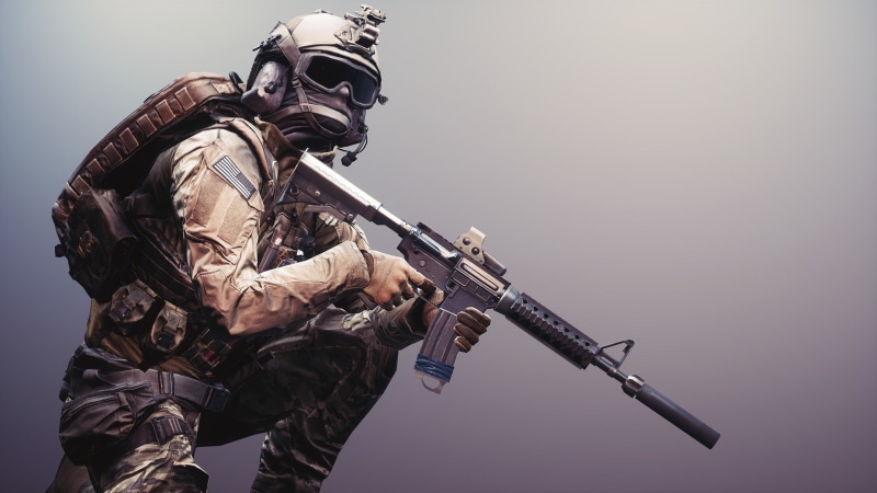 Equipment, Soldier, 1080P, Battlefield, Weapons