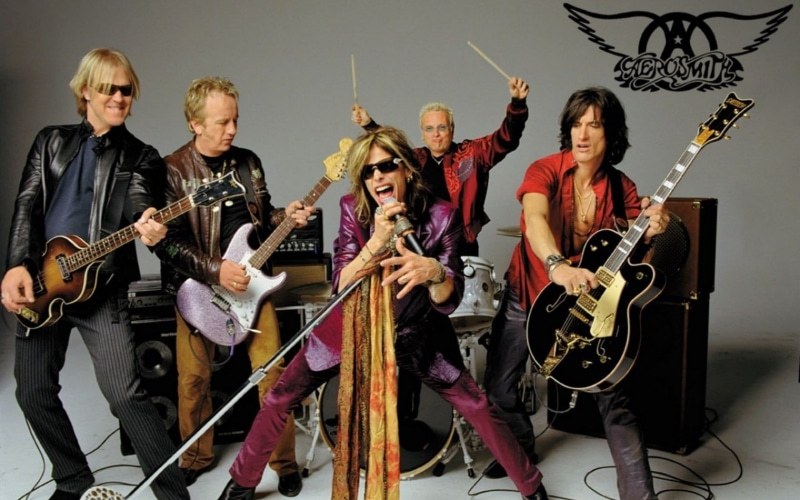 males, rock music, clothes, performance, s, rock bands, portrait, 720P, arts culture and entertainment, people, musical equipment, musician, Aerosmith