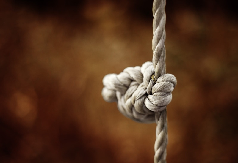 secure, wall - building feature, industry, strong, tied up, simplicity, focus on foreground, rope, tied knot, copy space, 1080P, knot, no people, outdoors