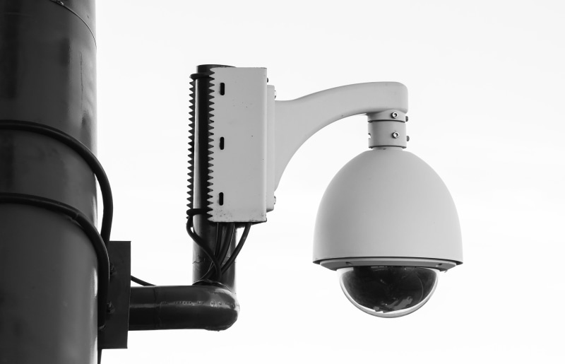close-up, cut out, indoors, cctv, lighting equipment, sky, still life, white, post, metal, helmet, record, studio shot, nature, security, no people, camera