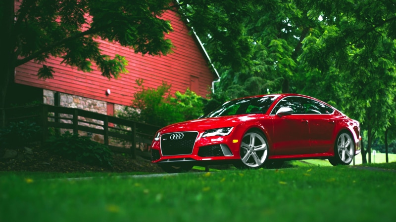 2K, car, front angle view, Audi RS7