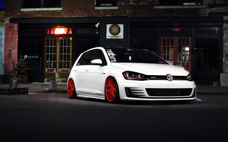 modern, no People, germany, travel, night, golf, parking Lot, motion, volkswagen, gti, outdoors, black Color, editorial, mode of transportation, new, hatchback
