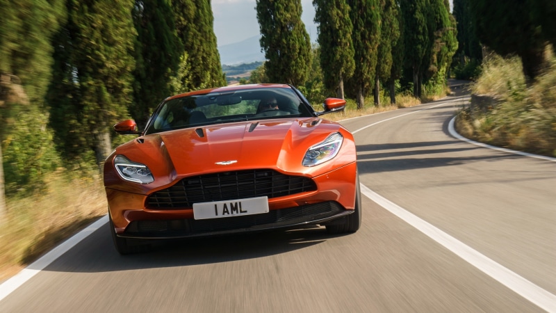 Martin, 4K, View, Front, Supercar, db, Orange, DB11, Aston