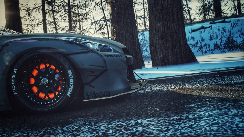 Nissan, winter, GTR R35, car, Forza Horizon 4, Toyo Tires, Nissan GTR, 1080P, Liberty Walk