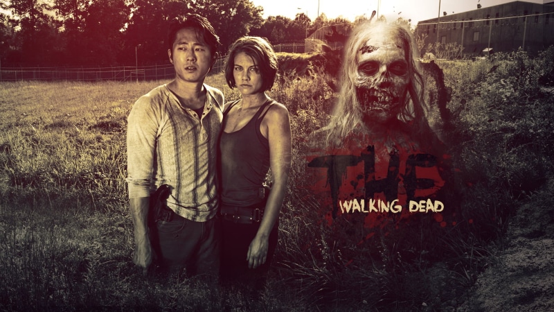 Lauren Cohan, nature, day, sister, front view, movie, portrait, outdoors, child, women, friendship, lifestyles, plant, The Walking Dead, Steven Yeun, leisure activity