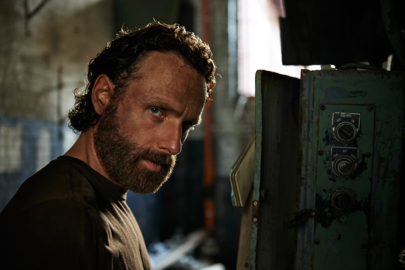 facial hair, the role, standing, The Walking Dead, occupation, grimes, side view, portrait, looking at camera, one person, mid adult, beard, headshot, mid adult men