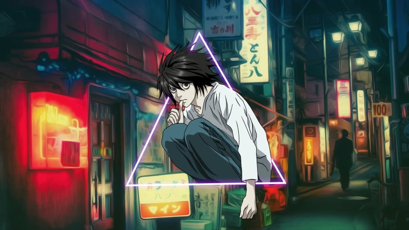 L (Death Note), Death Note, Anime, 1080P