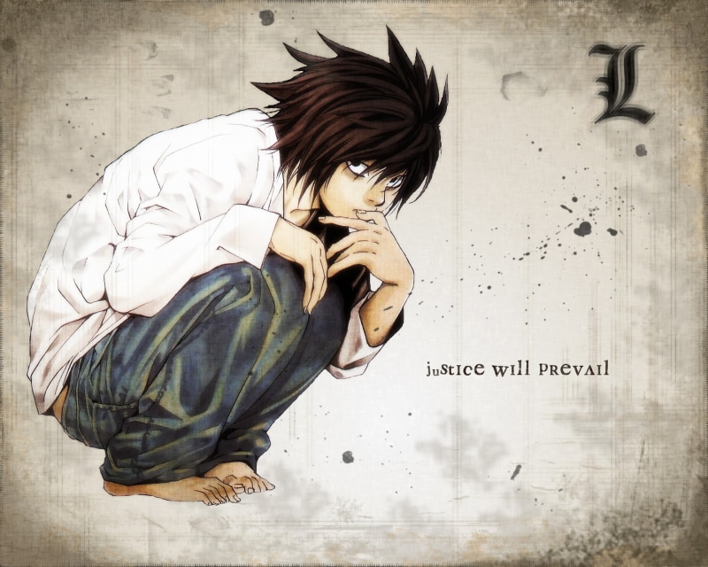 1080P, Anime, L (Death Note), Death Note, Boy