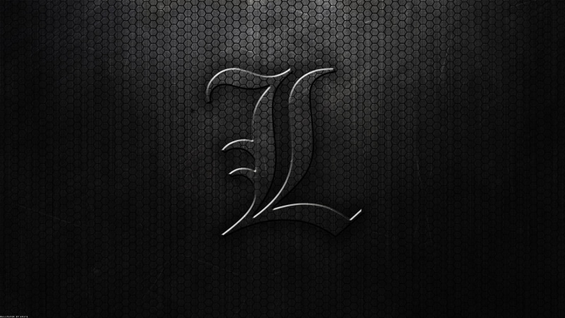 1080P, emotion, Death Note, heart shape, love, L (Death Note), single object, positive emotion, dark, pattern, Anime, valentines day - holiday, black background