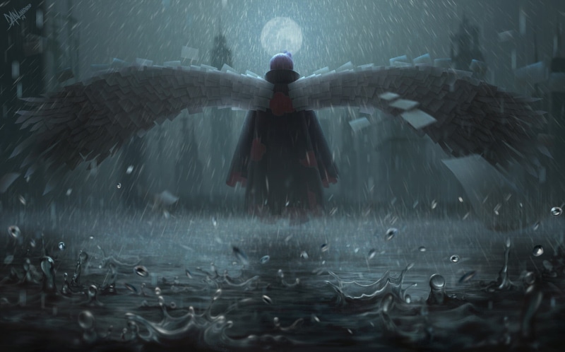 1080P, Rain, Konan (Naruto), Naruto