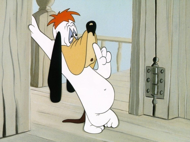 wall, representation, white color, flooring, indoors, mammal, Cartoons, wall - building feature, droopy, home interior, entrance, 1080P, human representation