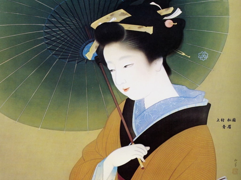 japanese, art, hd, abstract, traditional, geisha, 480P, painting
