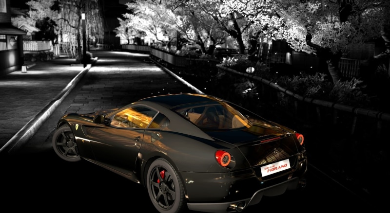 motor vehicle, gto, car, transportation, illuminated, Gran Turismo, stationary, road, coupe, night, street, 1080P, Games, land vehicle, kyoto-gion, outdoors