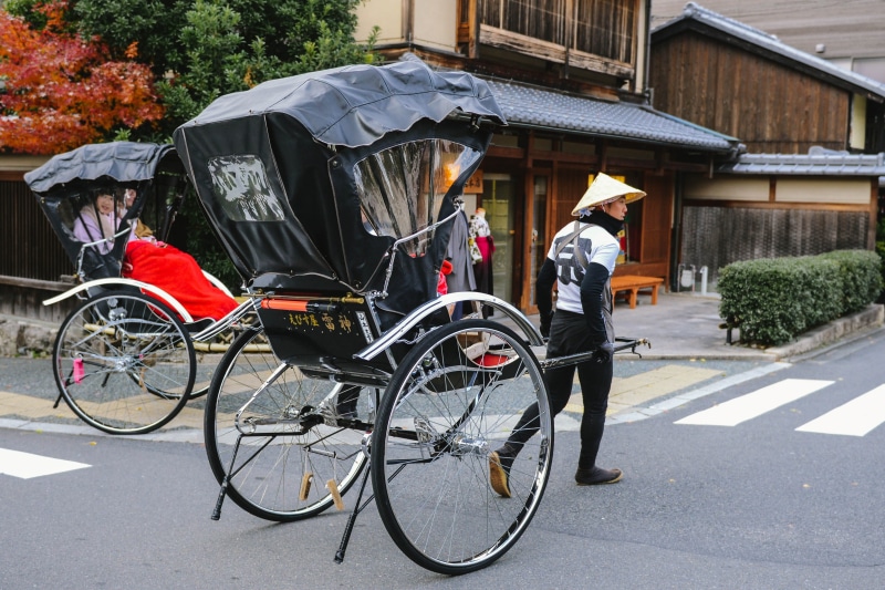 gion, plant, real people, full length, 4K, mode of transportation, geisha, japan, day, nature, bicycle, walking, old, kyoto cuisine gion, land vehicle