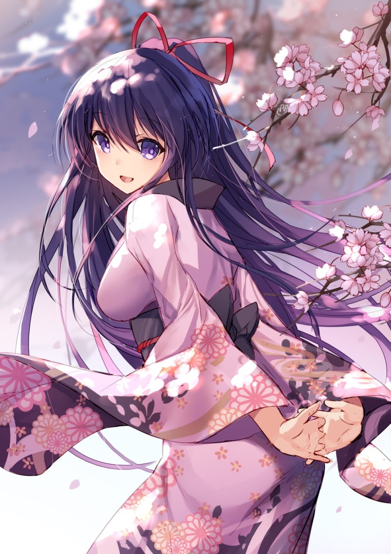 Date A Live, 720P, anime girls, anime, kimono, Yatogami Tohka