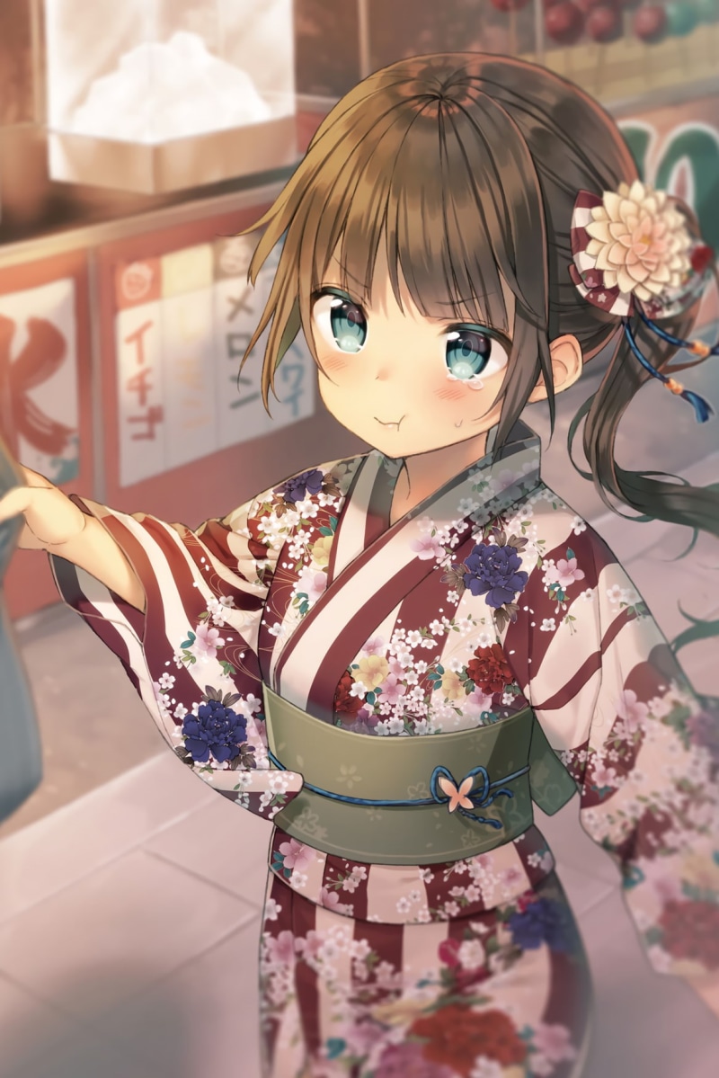 females, blond hair, adult, anime girls, indoors, boutique, hair, beauty, 720P, arts culture and entertainment, hairstyle, human body part, women, floral pattern