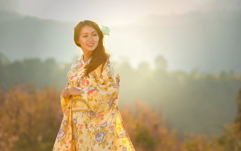 chinese, focus, country japan, holy place, women, umbrella, pretty, marriage, happiness, dressed up, kyoto, lady, springtime, beautiful, woman, scape, party