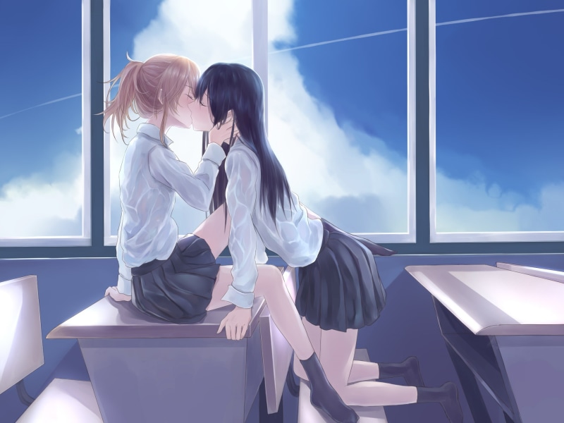 schoolgirls, aihara, tagme, yuzu, anime, 1080P, mei, kiss, yuri, citrus