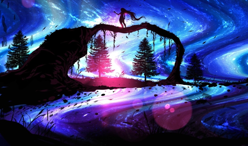 720P, trees, digital art, landscape, ryky