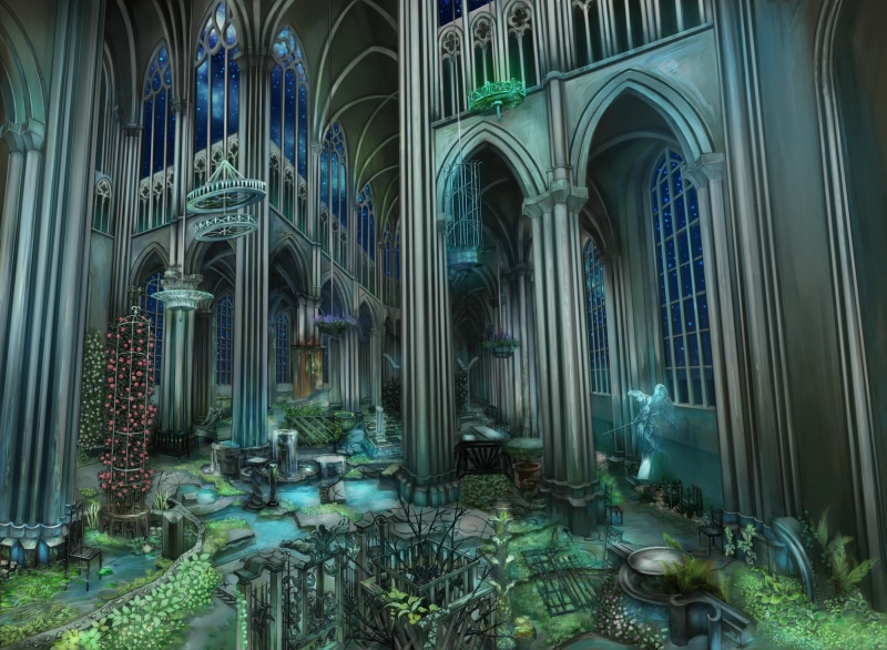 plants, 2K, Cathedral, landscape, ryky