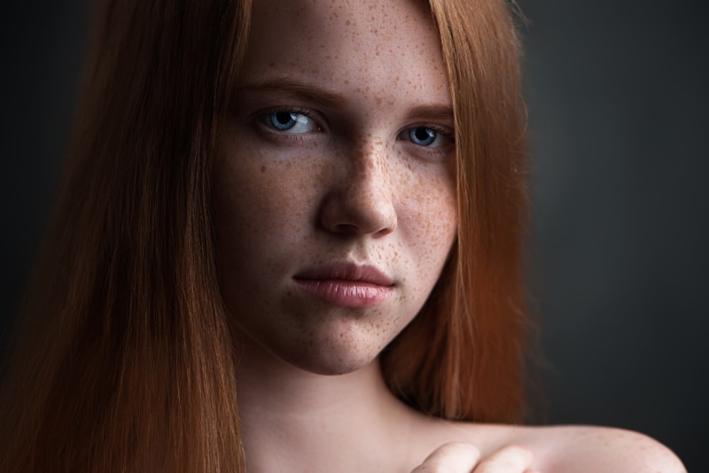freckles, face, 1080P, women, portrait, redhead