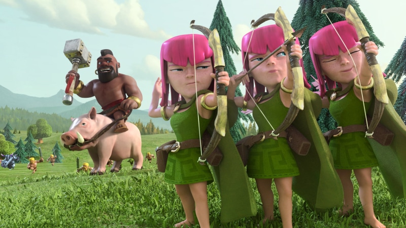 arrows, clash, clash of clans, 1080P, clans, archers, bow and arrows, bow