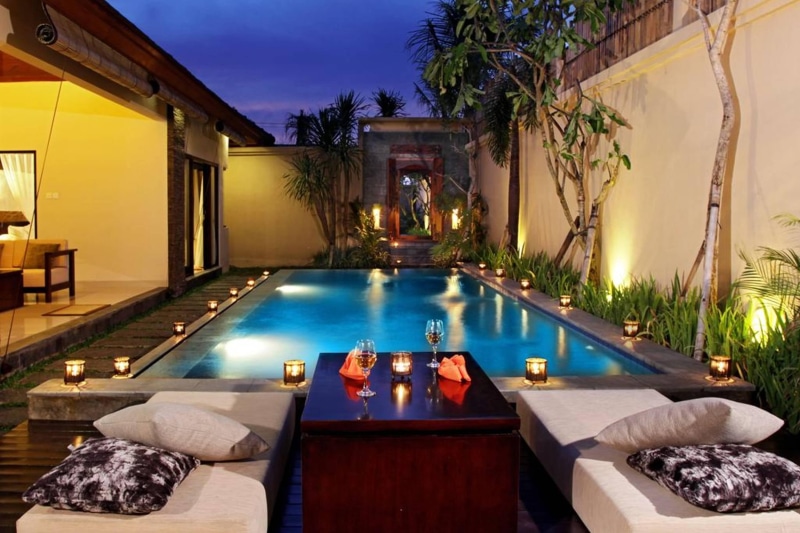 night, lights, 2K, swimming, nightime, tropical, islands, villa, paradise, exotic, beach, holiday, luxury, pool, evening, island
