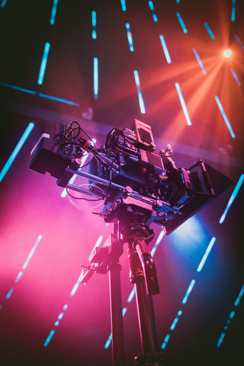 illuminated, low angle view, video, arts culture and entertainment, gray, ceiling, light, equipment, untitled, bt, line, club light, nightime, black, technology