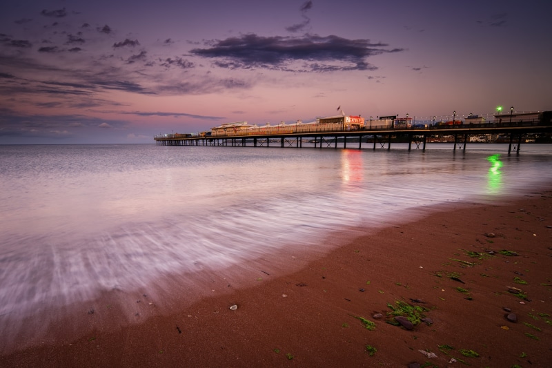Devon, Brown, Dusk, Samsung  NX1, sea, long exposure, beach, long  exposure, body, nature, sand, water, sunset, sea  coast, Paignton Pier, sky, coastline