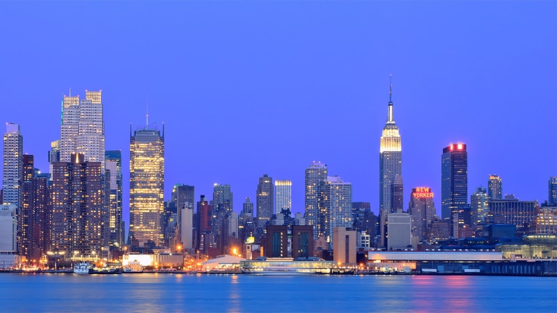 water, sunset, built Structure, residential district, skyscrapers, modern, landscape, office Building, architecture, skyscraper, tower, city Life, financial District