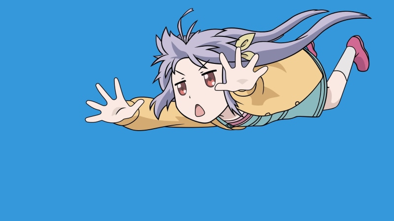 one person, outdoors, nature, 1080P, representation, Miyauchi Renge , gesturing, animal wildlife, cartoon, one animal, vertebrate, blue, mammal, anime girls
