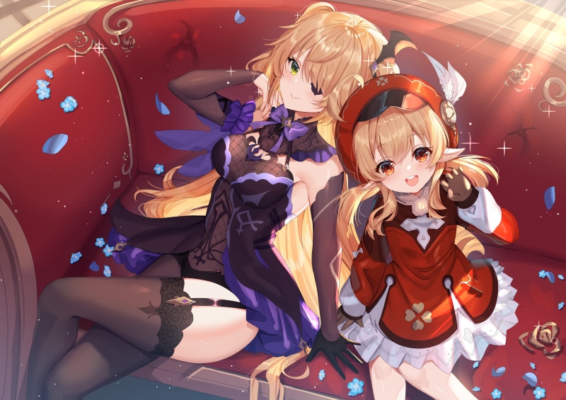 5K, Klee (Genshin Impact), Genshin Impact, anime girls, Fischl (Genshin Impact)