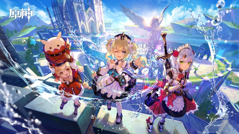 Genshin Impact, Klee (Genshin Impact), Noelle (Genshin Impact), Mondstadt, barbara (genshin impact), 2K