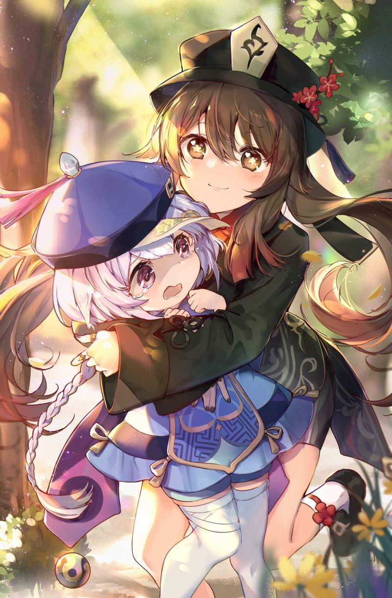 Qiqi (Genshin Impact), Genshin Impact, 1080P, Hutao(Genshin Impact), anime girls