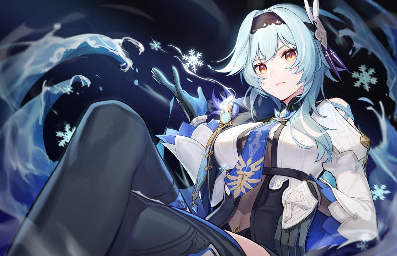 anime girls, Eula(Genshin impact), 2K, Genshin Impact