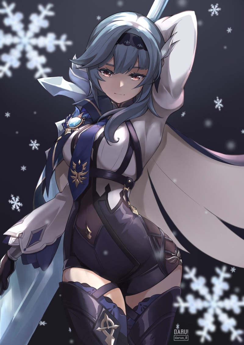Genshin Impact, anime girls, Eula(Genshin impact), 1080P
