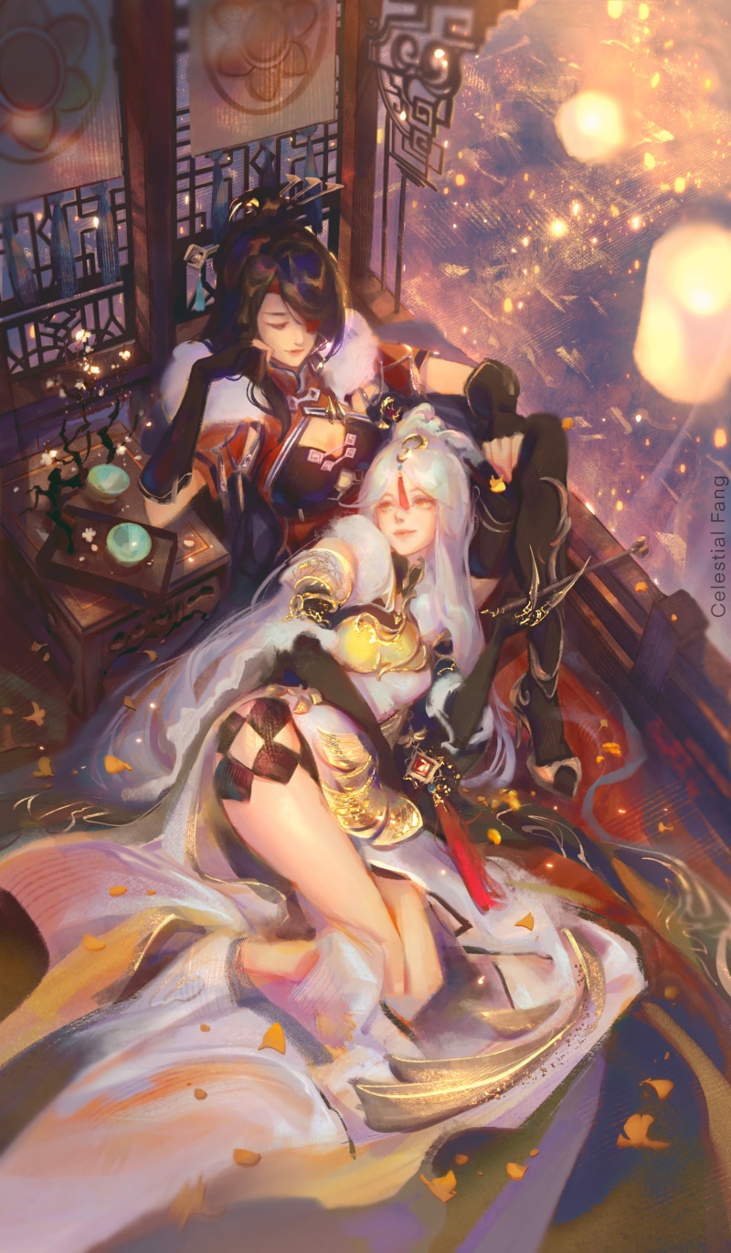 Ningguang (Genshin Impact), 5K, Beidou (Genshin Impact), anime girls, Genshin Impact