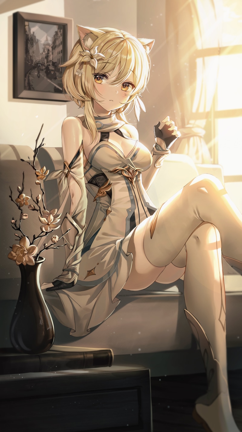 5K, anime girls, Lumine (Genshin Impact), Genshin Impact