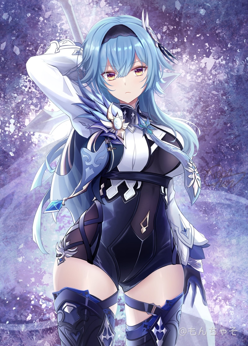anime girls, Eula(Genshin impact), 1080P, thighs, Genshin Impact