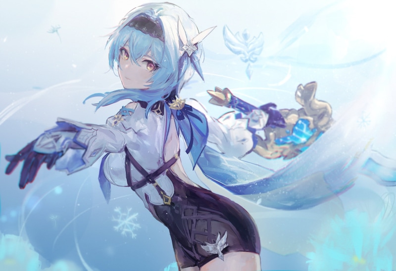 Genshin Impact, thighs, 2K, anime girls, Eula(Genshin impact)