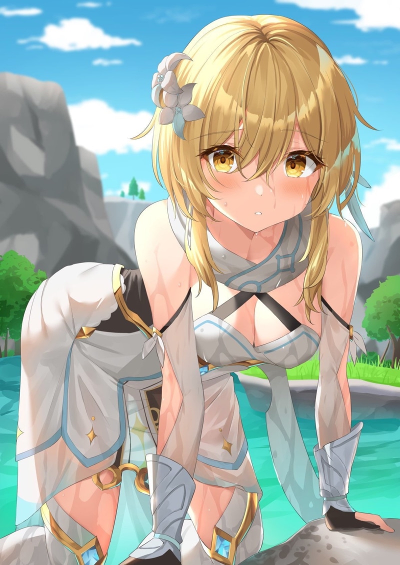 Lumine (Genshin Impact), Genshin Impact, anime girls, 720P