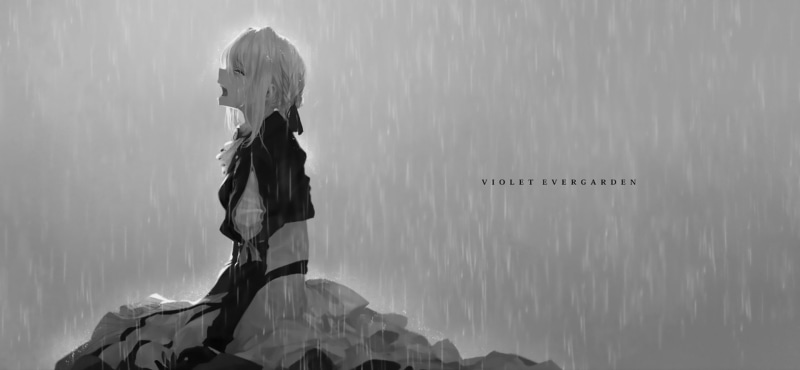travel, Violet Evergarden, lake, reflection, 1080P, communication, nature, panoramic, waterfront, no people, text, Violet Evergarden (Character), art and craft