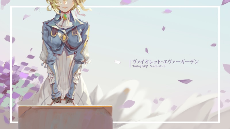 anime girls, anime, 4K, suitcase, Violet Evergarden
