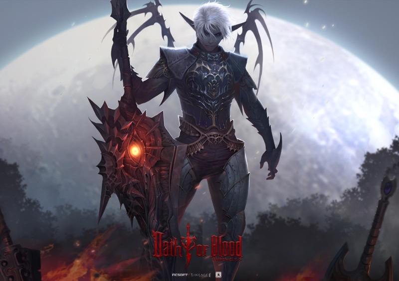 games, sword, video games, lineage ii, male, lineage, lone, blood, lineage 2, armor, white hair, 1080P, oath, weapon